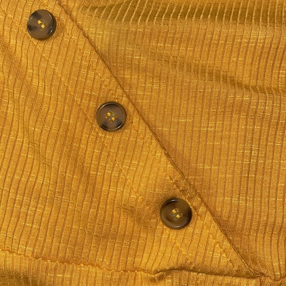 Honey & Sparkle Mustard Yellow Button Front Cami Tank Top XL - Picture 4 of 9